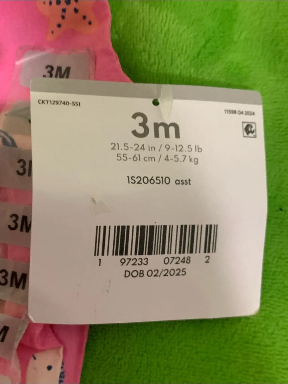 Carter's Hot Pink Fish & Seahorse Bubble Romper